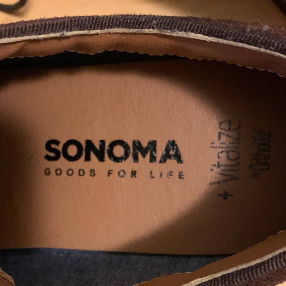 Sonoma  Goods For Life Men's Freer Oxford Shoes Cognac Brown Size 9M - Picture 2 of 8